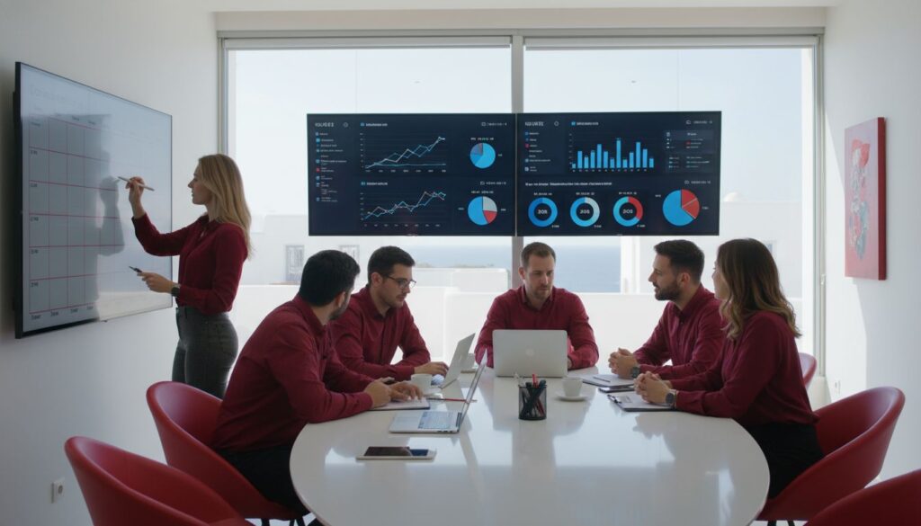 σύγχρονο γραφείο social media