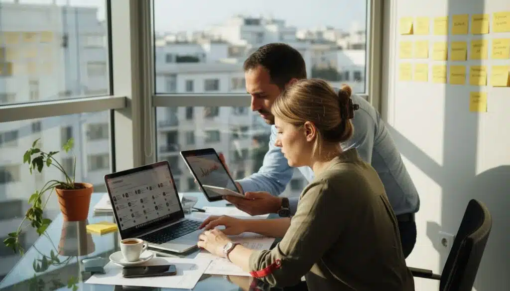 Συνάδελφοι σε brainstorming για την επόμενη καμπάνια με influencers