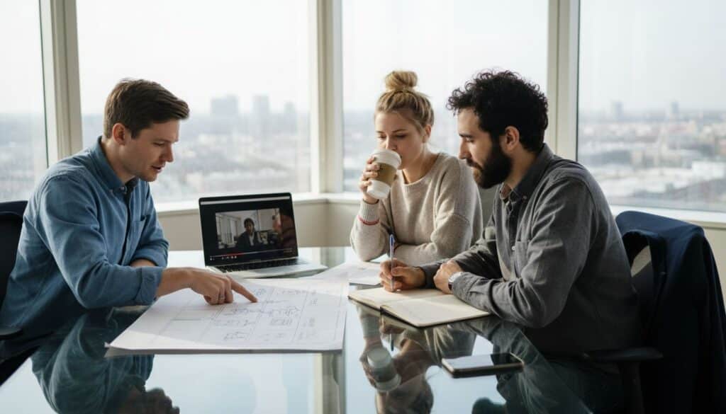 Team planning business video project