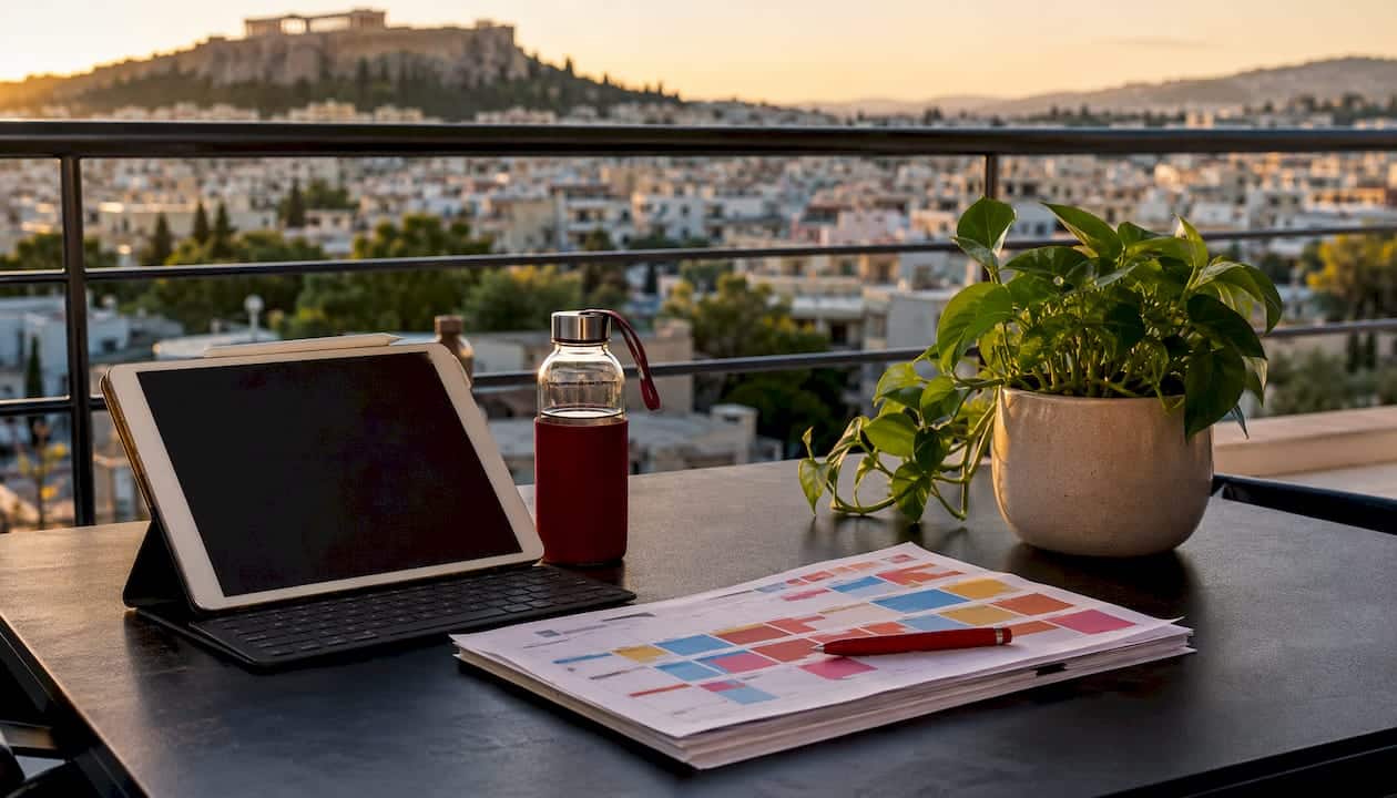 Στο γραφείο μου υπάρχουν όλα τα απαραίτητα εργαλεία για να οργανώσω το περιεχόμενο των social media.